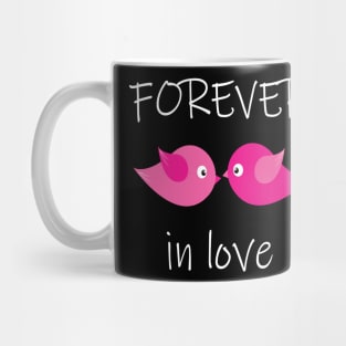 Forever In Love Birds Kissing Mug